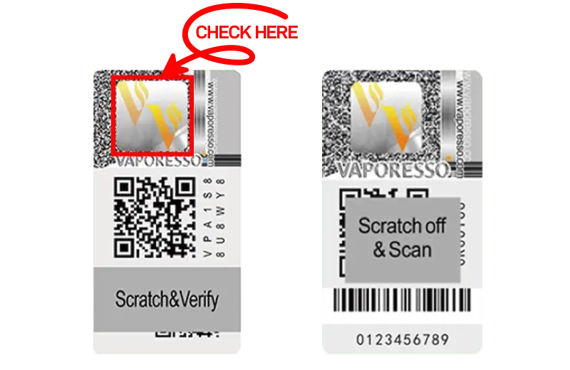 vaporesso product anti-counterfeiting verification