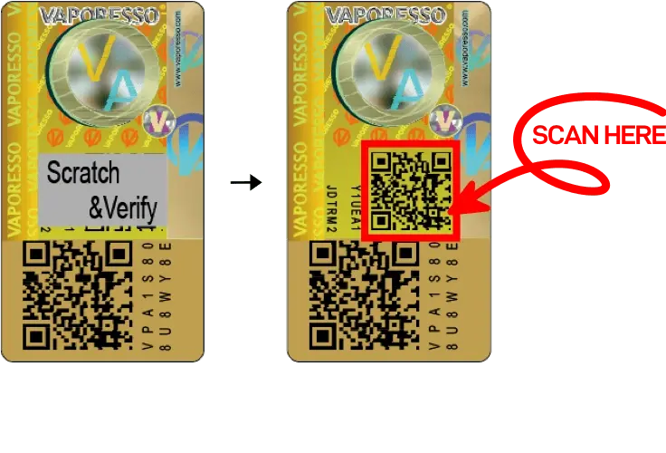 vaporesso product anti-counterfeiting verification