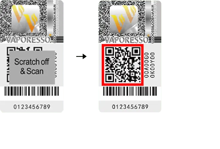 vaporesso product anti-counterfeiting verification