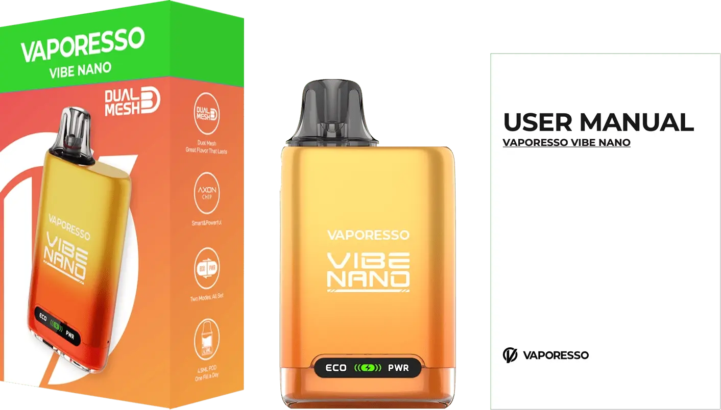 vaporesso, vibe nano, global version package